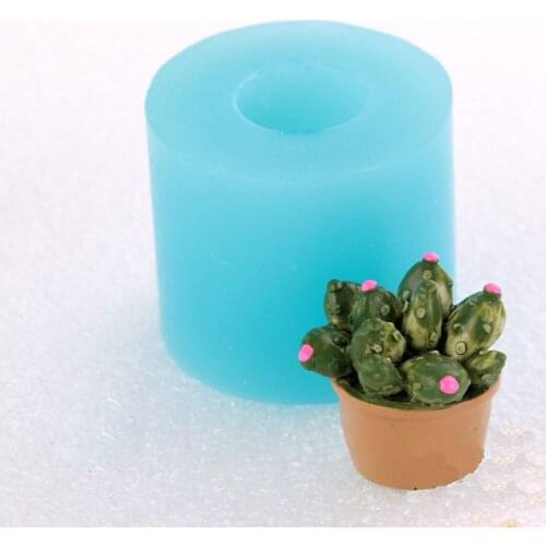 PRZY silicone 3D DIY mini potted succulent plant fandont birthday wedding cake decoration chocolate mold