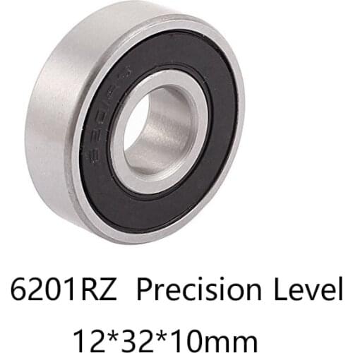 1pcs/lot 6201RZ Deep Groove Ball Bearing Precision Level 6201-RZ 6201RZ 12*32*10mm 12*32*10 High Speed Low Noise High precision
