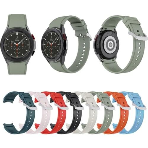 Silicone Curved Wrist Watchband For Samsung Galaxy Watch 4 Classic 42mm 46mm Watch4 40mm 44mm Band Strap Wristband Accessories