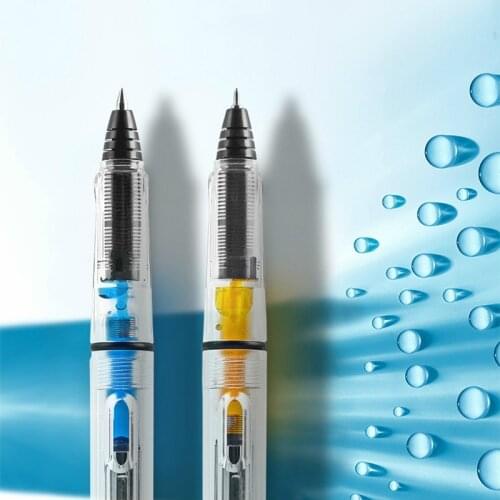 New Fountain Pen Type Gel Pen Transparent Moving Bead Ink Absorbent Gel Pen Students Practice Calligraphy Adult Office Brush