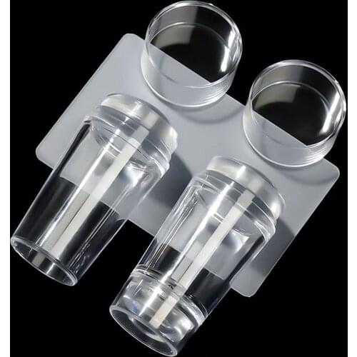 Nail Stamper Scraper Set Transparent Transfer Plate For Nail Art Stamp Stamping Tools Silicone Jelly Head Manicure Accessories