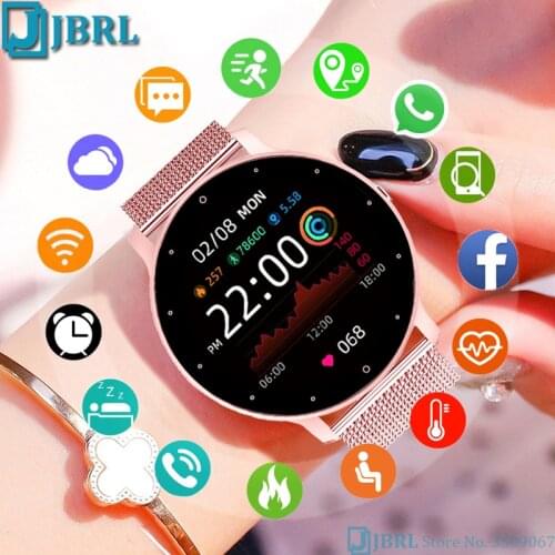 Round Smart Watch Women Men Smartwatch Fitness Bracelet Watch For Android iOS Bluetooth Electronics Clock Waterproof Smart-Watch