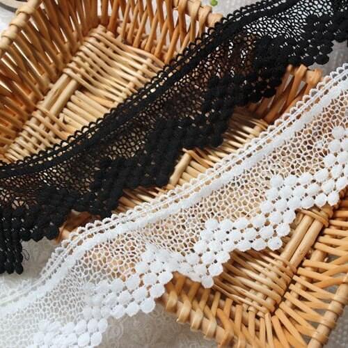 10yards/lot Fine export milk silk water soluble lace wide 7.5CM DIY clothes skirt stitching home bed curtain accessories