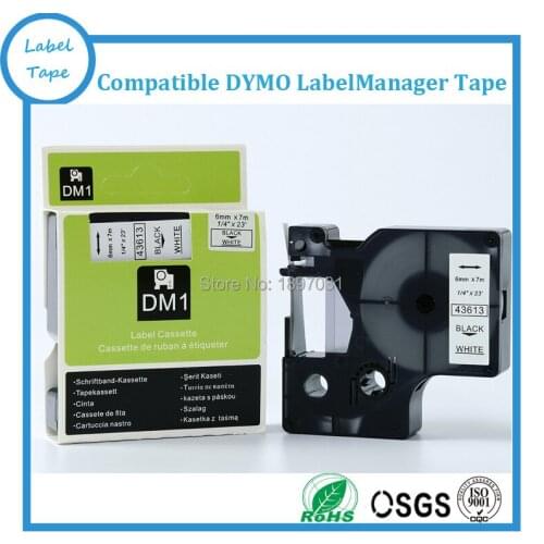 20pcs/lot DYMO D1 6mm*7m black on white 43613 with free shipping