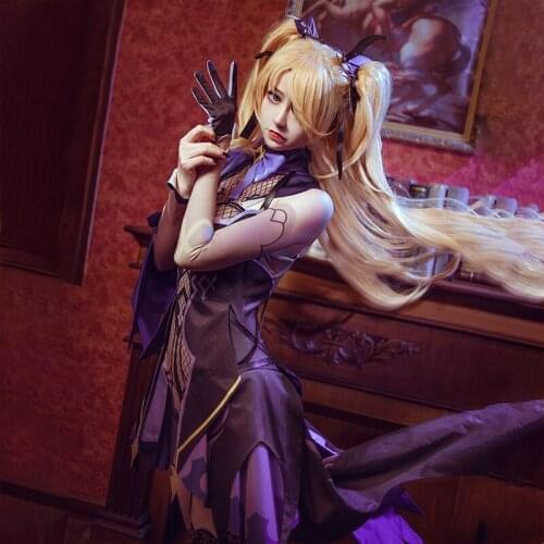 2021 New Game Genshin Impact Fischl Cosplay Costume Anime Outfits Dress Carnival Uniforms Full Set of Costumes Girls In The Game