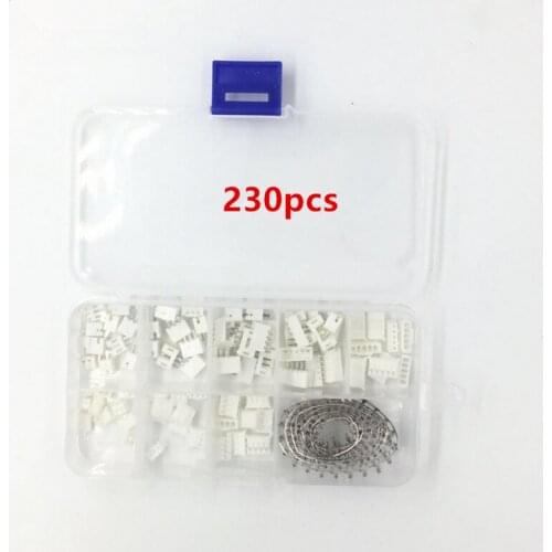 230pcs PH2.0 Connector kits box-packed 2.0mm pitch female pin Housing + terminal + Straight needle 2p 3p 4p 5p
