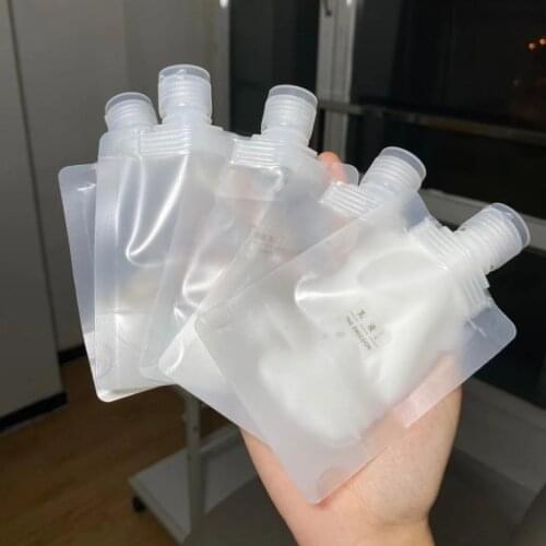 30/50/100ml 5pc/set travel lotion dispensing bag portable shower gel shampoo bottle facial cleanser liquid storage bag 5pc/set