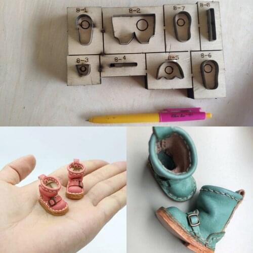 35mm template leather craft fabric cutter cute girl boots decoration die cutting knife mould hand punch tool set