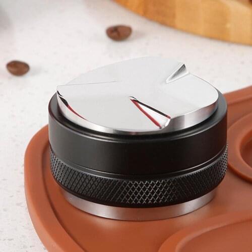 53MM Stainless Steel Coffee Tamper Coffee Distributor Hammer Household Portable Coffee Powder Leveler