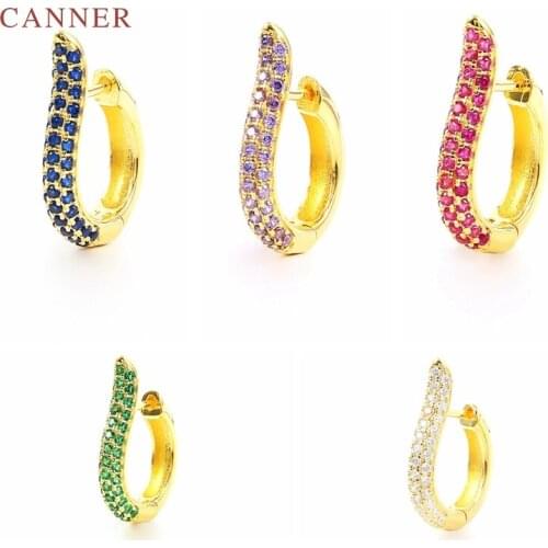 CANNER 1pcs 925 Sterling Silver Earrings For Women U Shape Earrings Dangle Ear Piercing Pendientes Mom Gift 2021 Trend Vintage