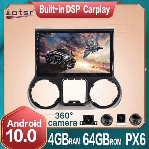 Android 10.0 Car radio Player GPS Navigation For Jeep Wrangler 3 JK 2010-2017 Auto Stereo 2din Multimedia Video Player HeadUnit