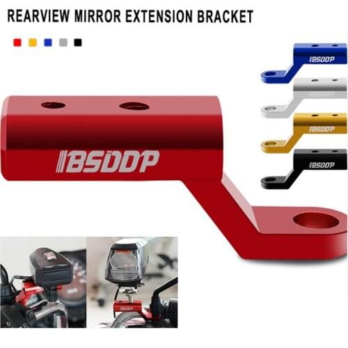 Motorcycle Bike Mirror Mount Holder Riser Extender Adapter Aluminum Rearview Mirror Extension Bracket Motorcycle Accessories