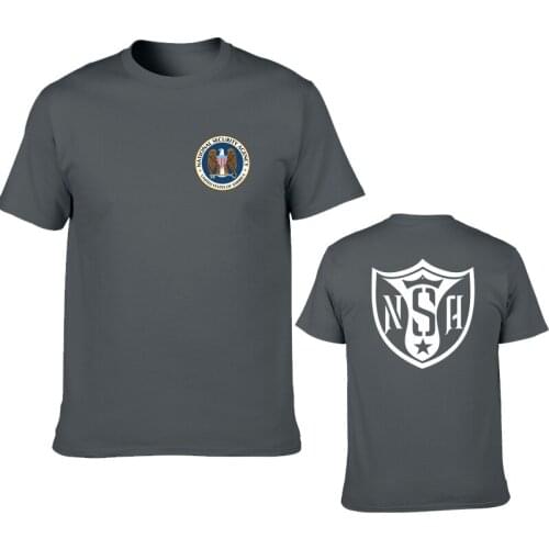National Security Agency Graphic T-shirt Men Print NSA Short Sleeve Cotton Tshirts Women Summer Tee Shirts Tops