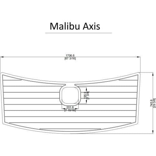 Malibu Axis Swim Platform Pad Boat EVA Teak Decking 1/4" 6mm