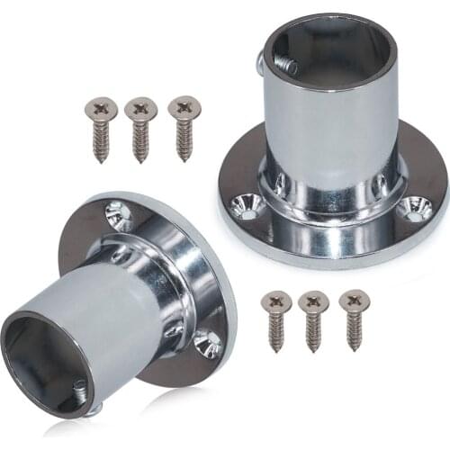 LETAOSK 2pcs Zinc Alloy Marine Boat Hand Rail Fitting 90 Degree 1'' Round Stanchion Base