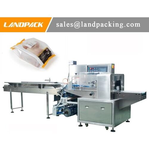 Chicken With Tray Pillow Bag Flow Wrap Machine Good Freshness