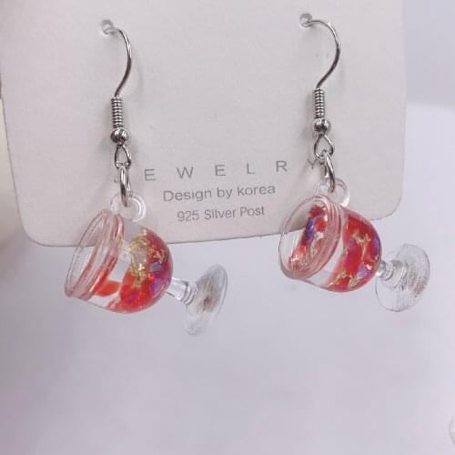 Fashion Geometric Transparent Resin Gold Earrings Vintage Bohemia Tassel Peach Heart Dangle Earrings for Women Party Jewelry