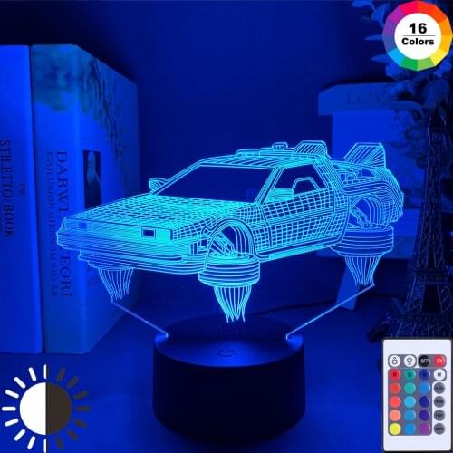Science Fiction Car Led Night Light for Kids Bedroom Decor Unique Birthday Gift for Children Study Room Desk 3D Lamp Sci-fi Car