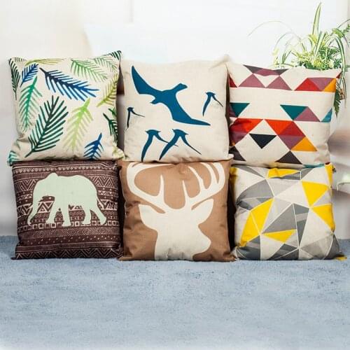 Animal cushion cover Elk for children Decorative Cushion Covers for Sofa Throw Pillow Car Chair Home Decor Pillow Case almofadas