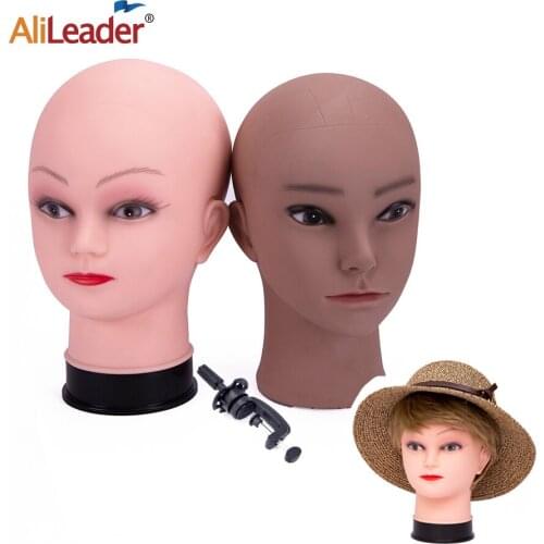 Alileader Cheap Bald Mannequin Head Quality Silicone Bald Model Head For Making Wigs & Display Hats