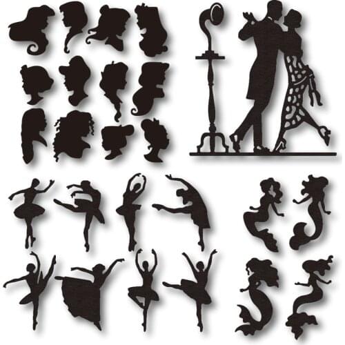 New ballet girl metal cutting mold decoration background embossing scrapbook greeting card DIY craft blade template photo album