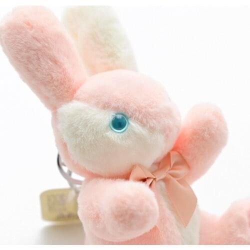 New 210406 Good quality 15cm plush rabbit keychain soft toys backbag car key mobile phone pendant gifts for girlfriends