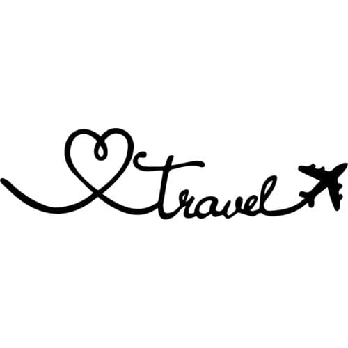 21*5cm The new hot-selling airplane stickers that travel with love are personalized and creative Car Accessories Car Sticker