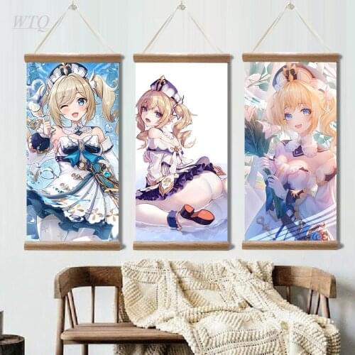 Genshin Impact Poster Barbara Gan Yu/Xiao Sexy Anime Posters Canvas Painting Wall Decor Wall Art Picture Room Decor Home Decor