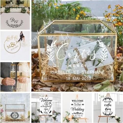 Drop Shipping Wine Glass Custom Name Sticker Removable Wall Stickers Diy Wallpaper Decor Living Room Bedroom Removable Wallpaper