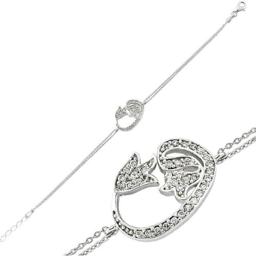 Silverlina Silver Tulip Vav Womens Bracelet