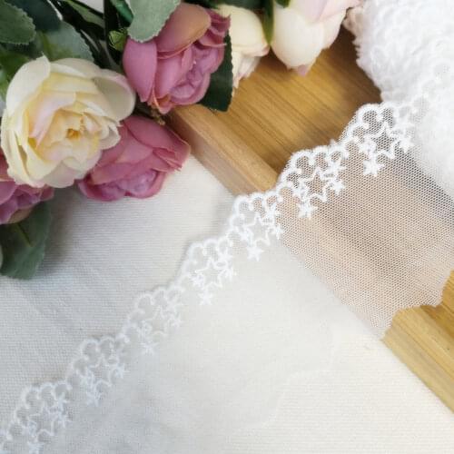19yards/lot Mesh cotton embroidery Lace Trim Handmade DIY Garment needlework sewing accessories fabric Clothing Decoration 117