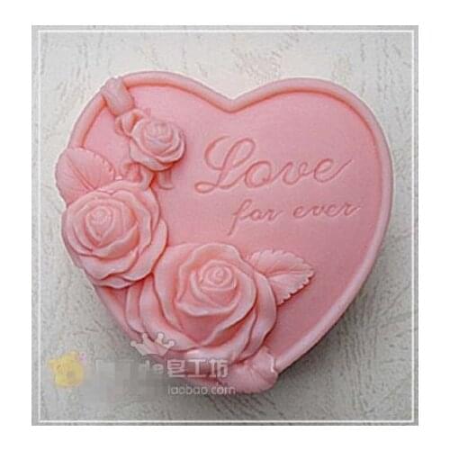 Love for ever rose flower Craft Art Silicone Soap mold Craft Molds DIY