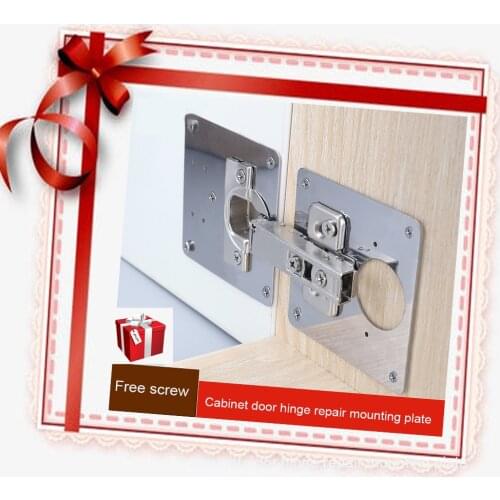 Folding Door/Shelf Hinge Hidden Bracket Table Holder Hinge Repair Plate with Mounting Screws Cabinet Cupboard