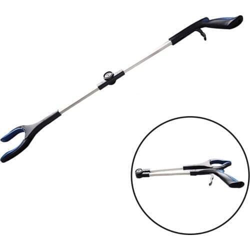 Foldable Garbage Clip Extension Clamp Aluminum Handicap Tool Long-Arm Extension For Waste Collecto Folding Pickup Clip