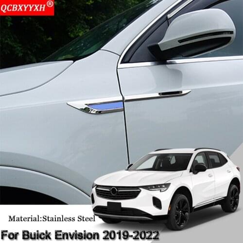 Car Styling Car Side Leaf Plate Decoration Sequins Leaf Board Side Label Stickers Auto Accessories For Buick Envision 2019-2022