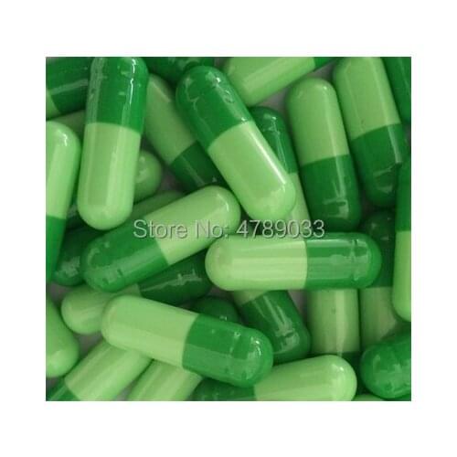 0# 1,000pcs Fruite Green Empty Capsules Size 0,Top Quality Hard Gelatin Empty Capsules(Separated Capsule)