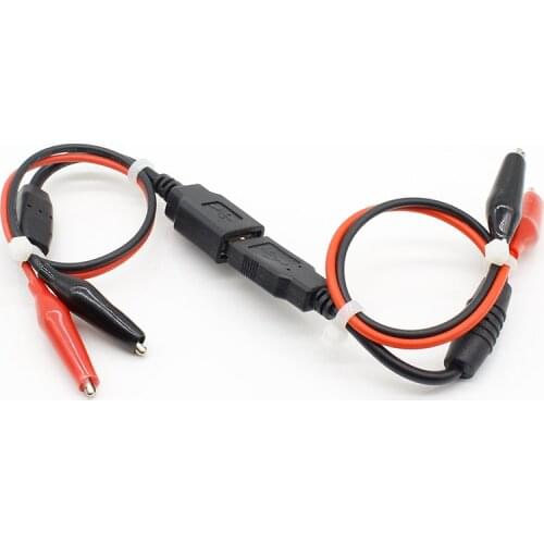 1pair USB Alligator Clips Crocodile Wire Male/female To USB Tester Detector DC Voltage Meter Ammeter Capacity Power Meter