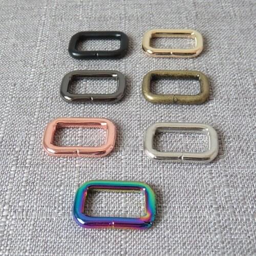 1pcs Webbing Martingale Collar Metal Hardware Rectangular Belt Buckle For Bag Handbag Straps Clasp Dog Leash Rope Accessory