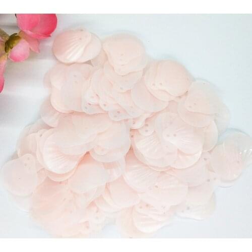 400pcs 18mm Large Shell Paillettes Loose PVC Frosted Sequins for Crafts Sewing DIY Accessories Lentejuelas Matte Light Pink