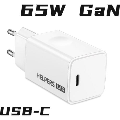 65W GaN USB-C PD PPS QC3.0 Laptop Adapter Charger for Thinkpad Macbook Air Pro, XPS 12 13 ,Xiao Mi book and more Type-C devices