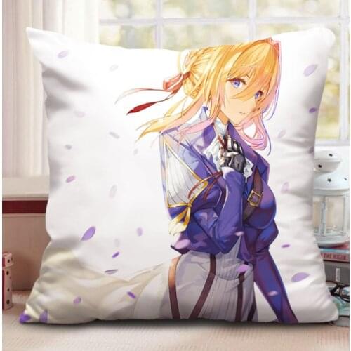 Anime Violet Evergarden Model Plush Toy Printing Square Cushion lovely Pillow Toy Gifts Double Side