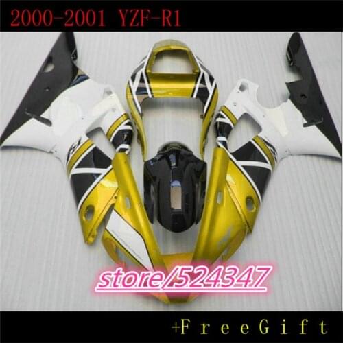 B fit for YZF R1 2000 2001 black yellow white customize fairing kit YZF-R1 00 01 fairings set Motorcycle Accessories & Parts