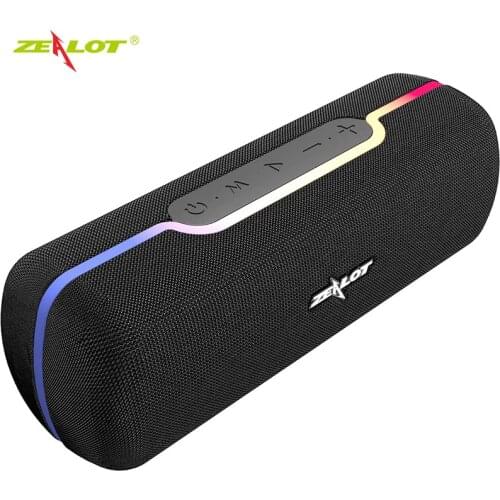 Free Gift 32G TF Card ZEALOT S55 Wireless Speaker Portable Caixa De Som Bluetooth Speaker Bass 3D Stereo Boom Box HIFI FM Radio
