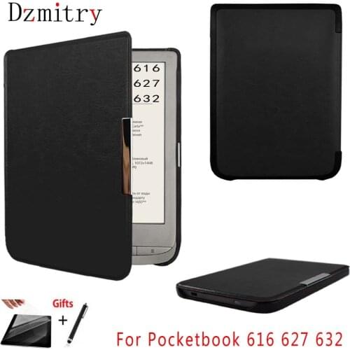 Slim Magnetic cover for Pocketbook 616 627 632 funda PocketBook Touch Lux 4 Basic Lux 2 Touch HD 3 ebook eReader case +Film+pen
