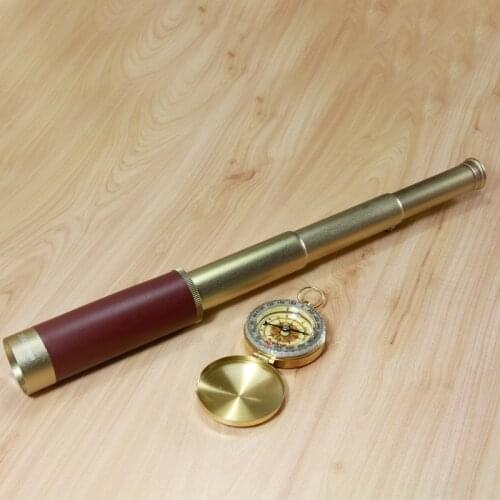 Pirate Telescope Metal Child HD Monocular Pocket Gift 25x30 Monocular Telescope Mini Out Doors for Hunting Trave Toys