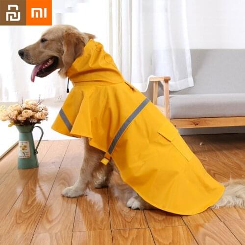 Xiaomi Pets Clothes Water Proof Spring Summer Raincoat Outdoor Husky Labrador Dog Rain Snow Patent Leather Point Raincoat Youpin
