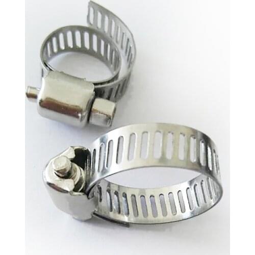 Hot Sale Stainless Steel Mini Jubilee Fuel Hose Clamps Pipe Clamps Air Water (10 Pcs Clips)
