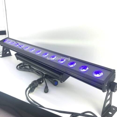 H-16/lot Super quality dot control waterproof 14x18W RGBWA+UV 6in1 Outdoor DMX LED Wall Washer Light Bar ip65 flood light