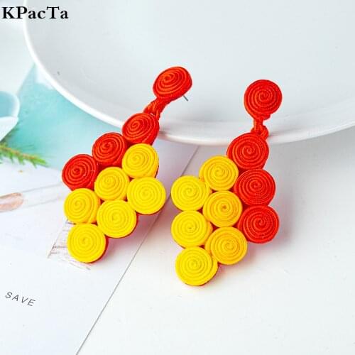 KPacTa 2021vintage Soutache Handmade Sales luxury Irregular earrings for women Tassel Earrings Soutache Jewelry Party Gift