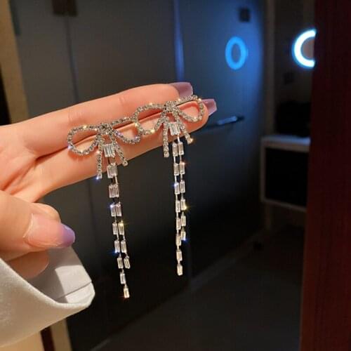 Summer new style personality creative bow pendant earrings luxury fashion prom party earrings for women holiday gift jewelry